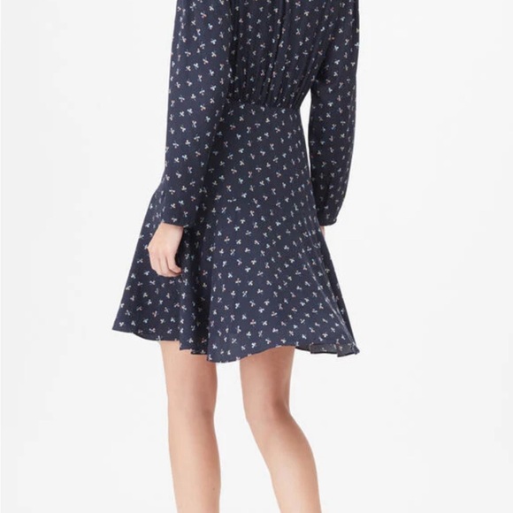 Tailored Rebecca Taylor Clover Print Dot Jacquard Dress size 0 NWT - Picture 3 of 6